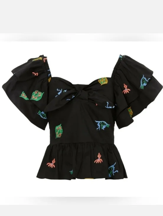 Hoffman Copenhagen Mikela Peplum Top Sz 38/6 - Picture 3 of 11